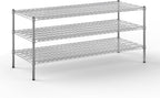 24" Deep x 60" Wide x 27" Height Wire Shelving Kit | 3-Tier | NSF Commercial Storage Rack Unit