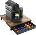 Deco Brothers Wooden Coffee Pod Drawer Compatible with 42 Nespresso Original Line Capsules, Rustic Brown