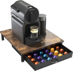 Deco Brothers Wooden Coffee Pod Drawer Compatible with 42 Nespresso Original Line Capsules, Rustic Brown