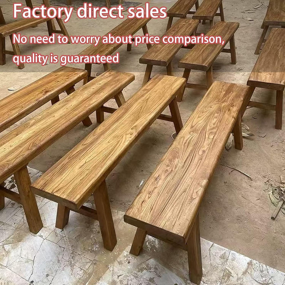 Farmhouse Indoor Wooden Living room Dining Bench, Asian Natural Wood Kitchen ...