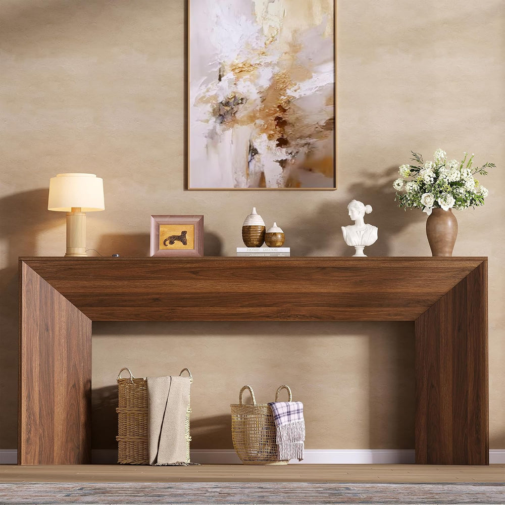 knoworld 70.9 Inch Long Console Table, Farmhouse Entryway Table with Sturdy T...