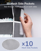 ULG 1 Pack Compact Size Over Door Organizer Slim Door Storage for Small-Sized Doors, 5 Shelves, Dark Gray