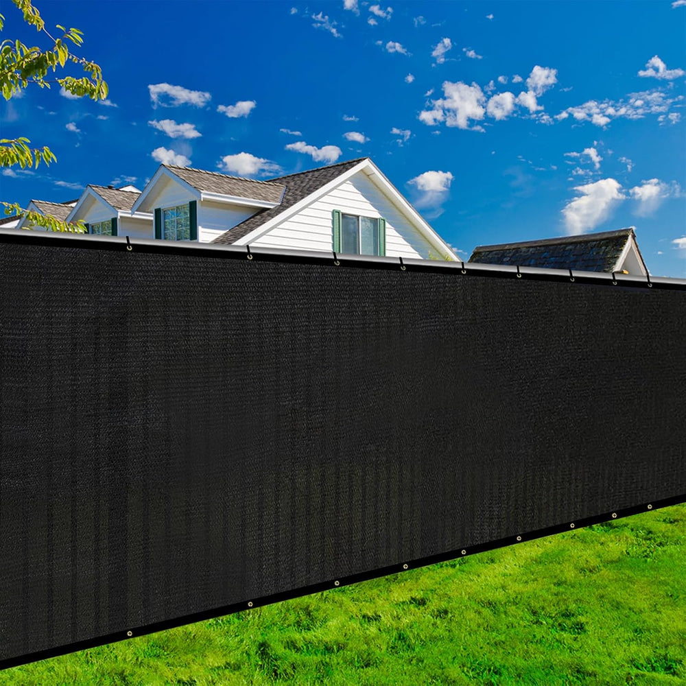 Kanagawa Privacy Screen Fence 4 x 50ft, 90% Blockage Screen, Black