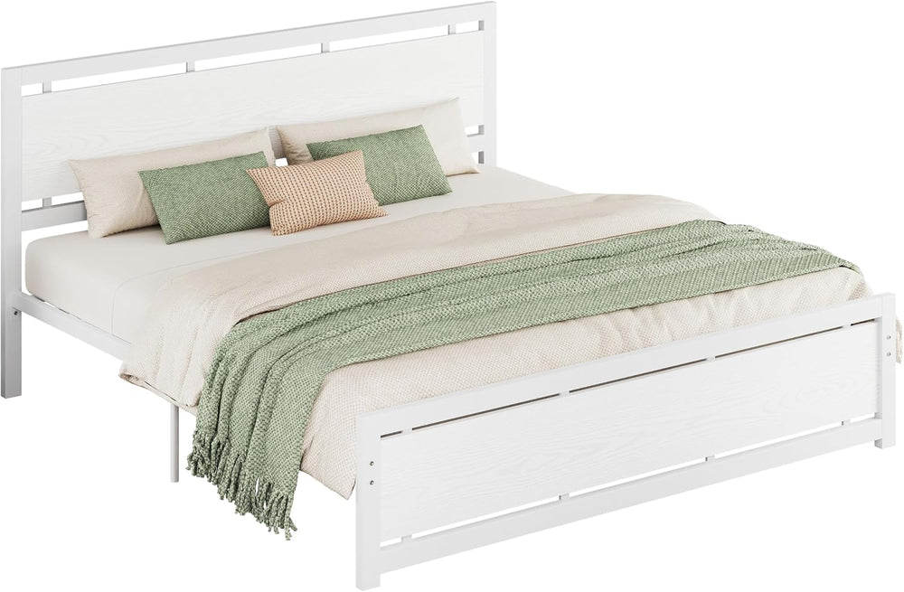 LIKIMIO King Size Bed Frame with Headboard and Footboard