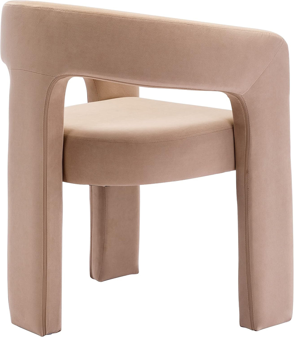 RIVOVA Modern Barrel Dining Chairs Set of 2 Upholstered Velvet Accent Side Ch...