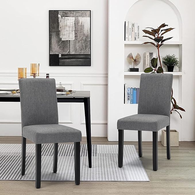 LSSPAID Dining Chairs Set of 2, Modern Stylish Fabric Upholstered Parson Chai...