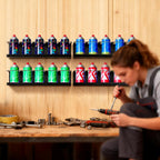 4 Pack Spray Can Holder, Wall Mount Spray Bottle Holder, Spray Can Organizer With Straw Groove for Garage, Shop, Home and Workspace