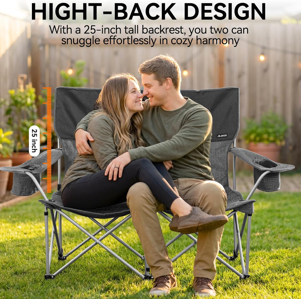Huskfirm Low Camping Chair Lightweight Double Camping Chair Heavy Duty 2 Pers...