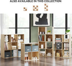Signature Design by Ashley Piperton 3-Tier Floor Standing 6 Cube Organizer for Living Room, Wood, Works with 10.5" W x 10.5" D x 11" H Storage Bin (Sold Separately), Light Brown