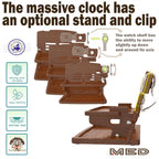 MED Wood Phone Docking Station – Nightstand Desk Organizer for Phone, Watch, Wallet & Tablet – Gift for Men, Husband, Dad & Women – Wooden Charging Stand, (Black, Model 2)