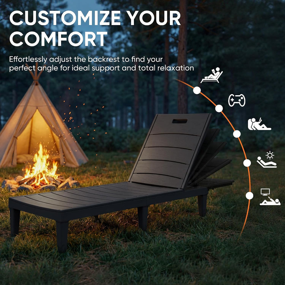 Homall Patio Chaise Lounge Chairs Set of 2, Outdoor Lightweight Lounge Chairs...