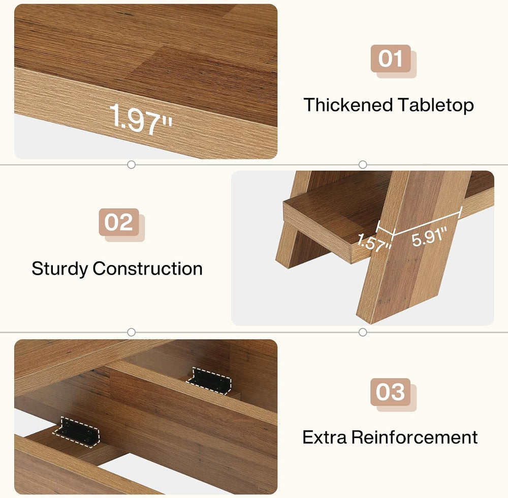 Tribesigns 70.9" Extra Long Console Table with Storage, 3-Tier Narrow Wo...