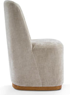Christopher Knight Home Lucy Chenille Upholstered Dining Chairs Set of 2, Sturdy Wooden Dining Chair with Pedestal Base, Modern Kitchen Chairs with Solid Back, Versatile Indoor Usage, Oatmeal