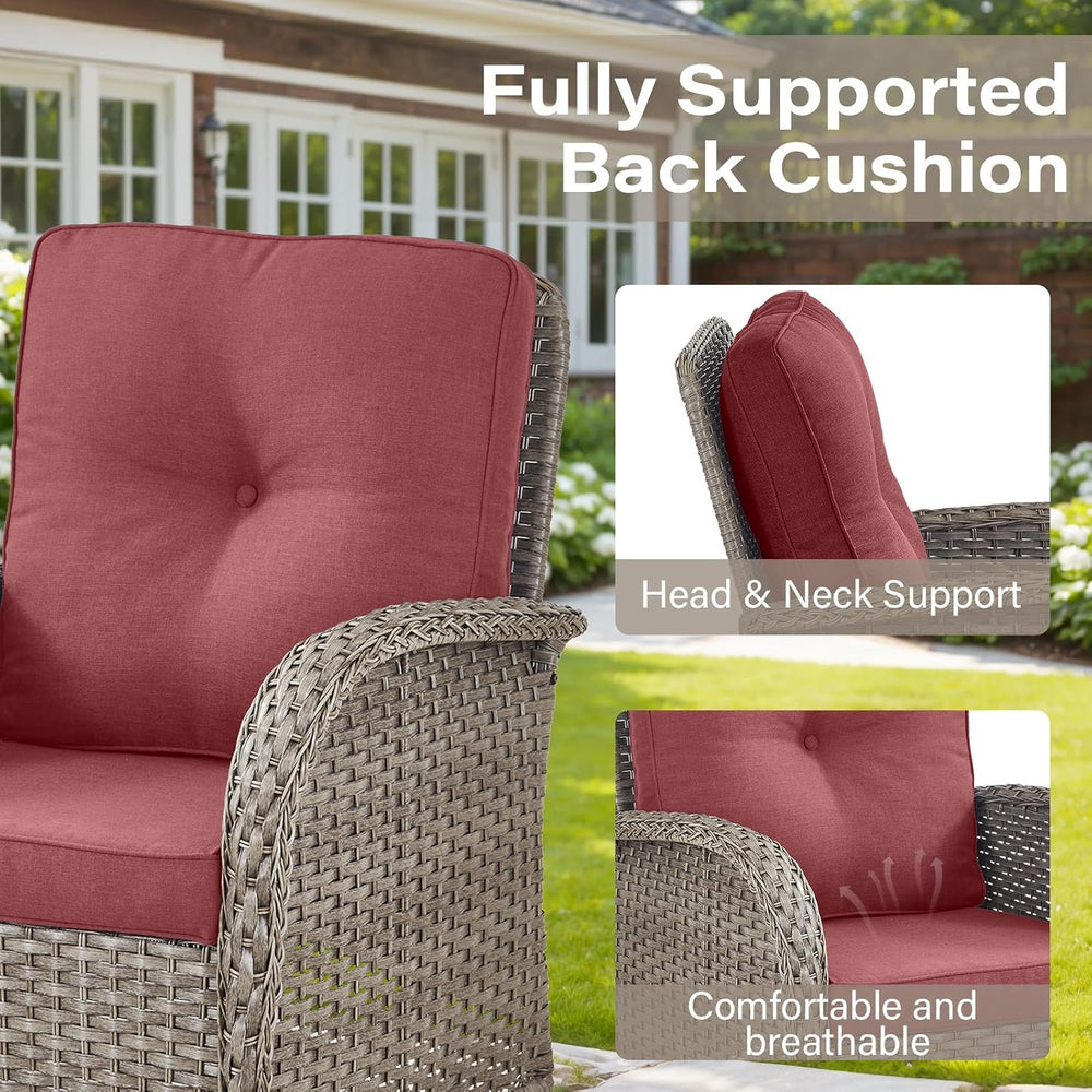Belord Outdoor Glider Bench Patio Loveseat - 500 Lbs Weight Capacity 2 Seater...