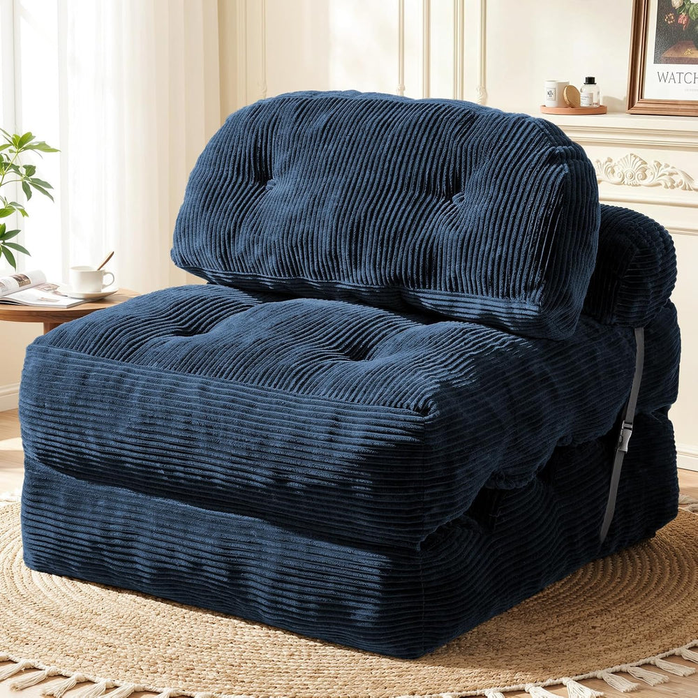 Folding Sofa Bed, Convertible Sleeper Chair with Back Support and Pillow | Fo...