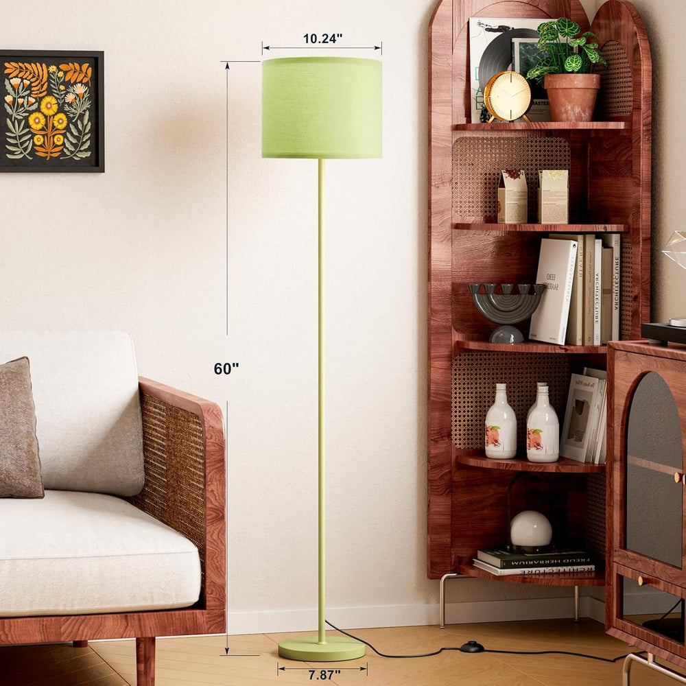 Ambimall 60'' Modern Floor Lamp with Shade, Tall Lamps for Living Roo...