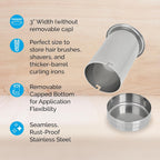 Docking Drawer 3" Stainless Steel Canister for Hot Tools, Capped Design, Safely Stow Styling Tools