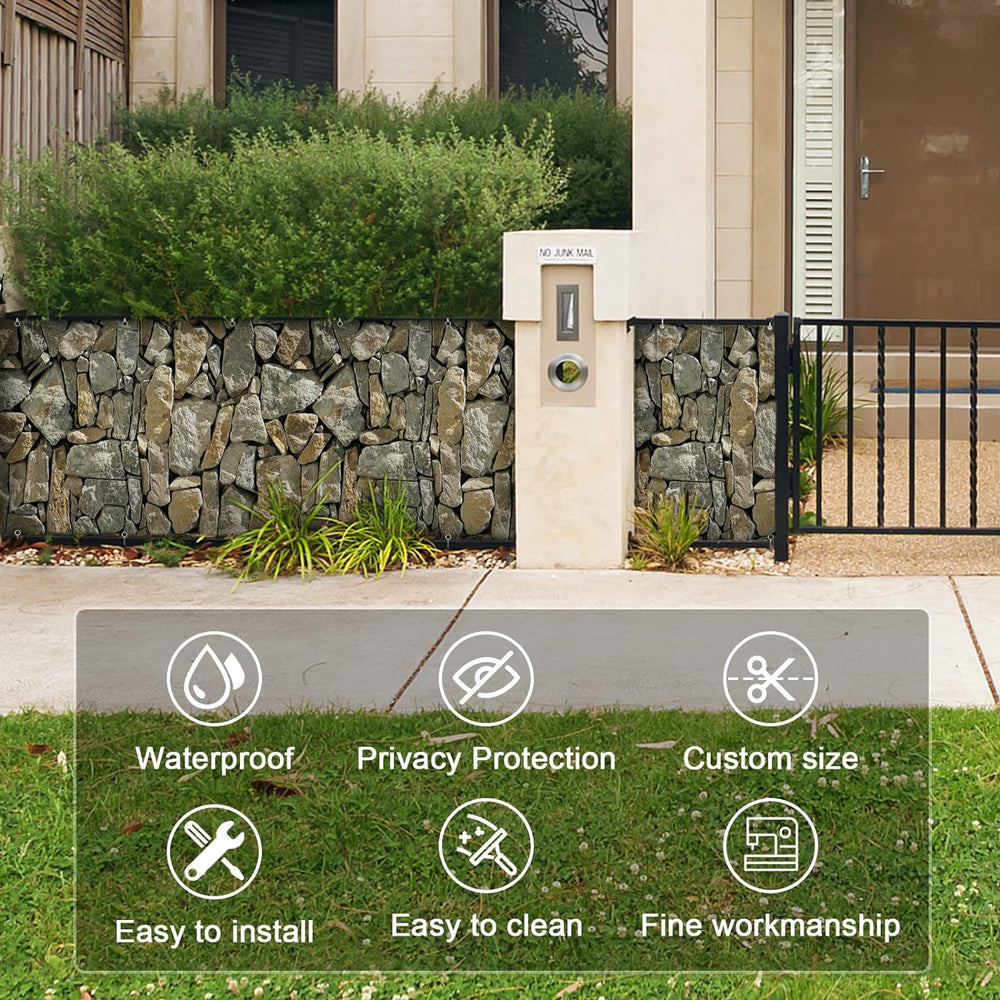 NAIMORUI Balcony Privacy Screen, 450 GSM PVC Fence Cover, 34 x 180 Inches