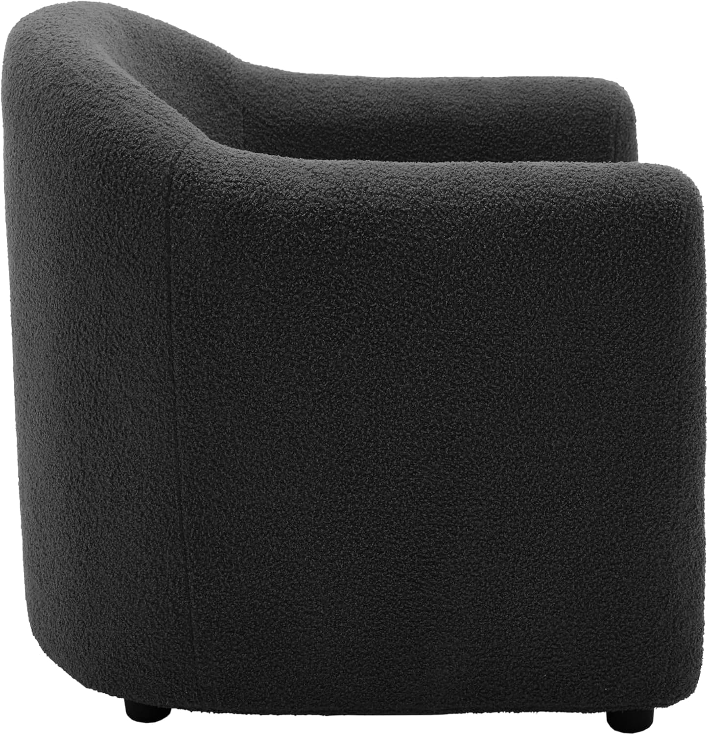 Accent Chair, Modern Boucle Fabric Armchair for Living Room, Comfy Upholstered Reading Single Sofa Chair for Bedroom (Boucle Dark Grey, Set of 1)