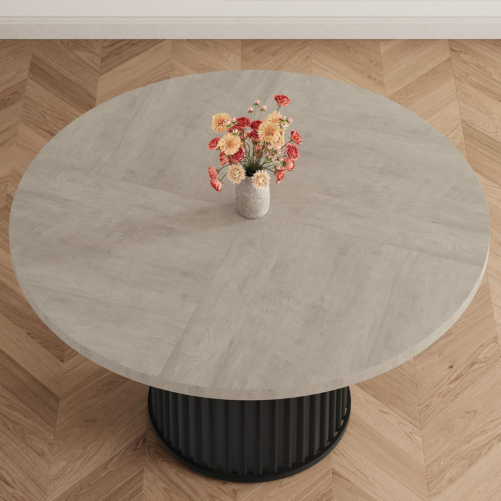 GarveeHome 47" Round Dining Table for 4-6 People, Dining Room Table with...