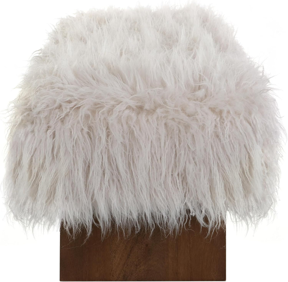 Christopher Knight Home Lenka 67" Long-haired Faux Wool Bedroom Bench, R...