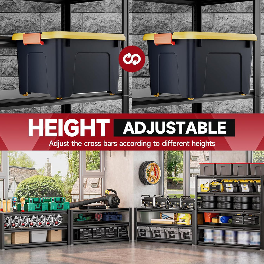 5-Tier 60" W x 24" D x 72" H Garage Shelving Units 3000LBS Shelves Garage Heavy Duty Metal Shelf Unit Adjustable Basement Industrial Storage Racks