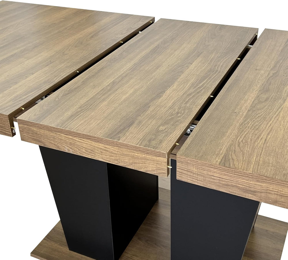 78.74" Extendable Dining Room Table for 4-10 People,Wooden Transformer K...