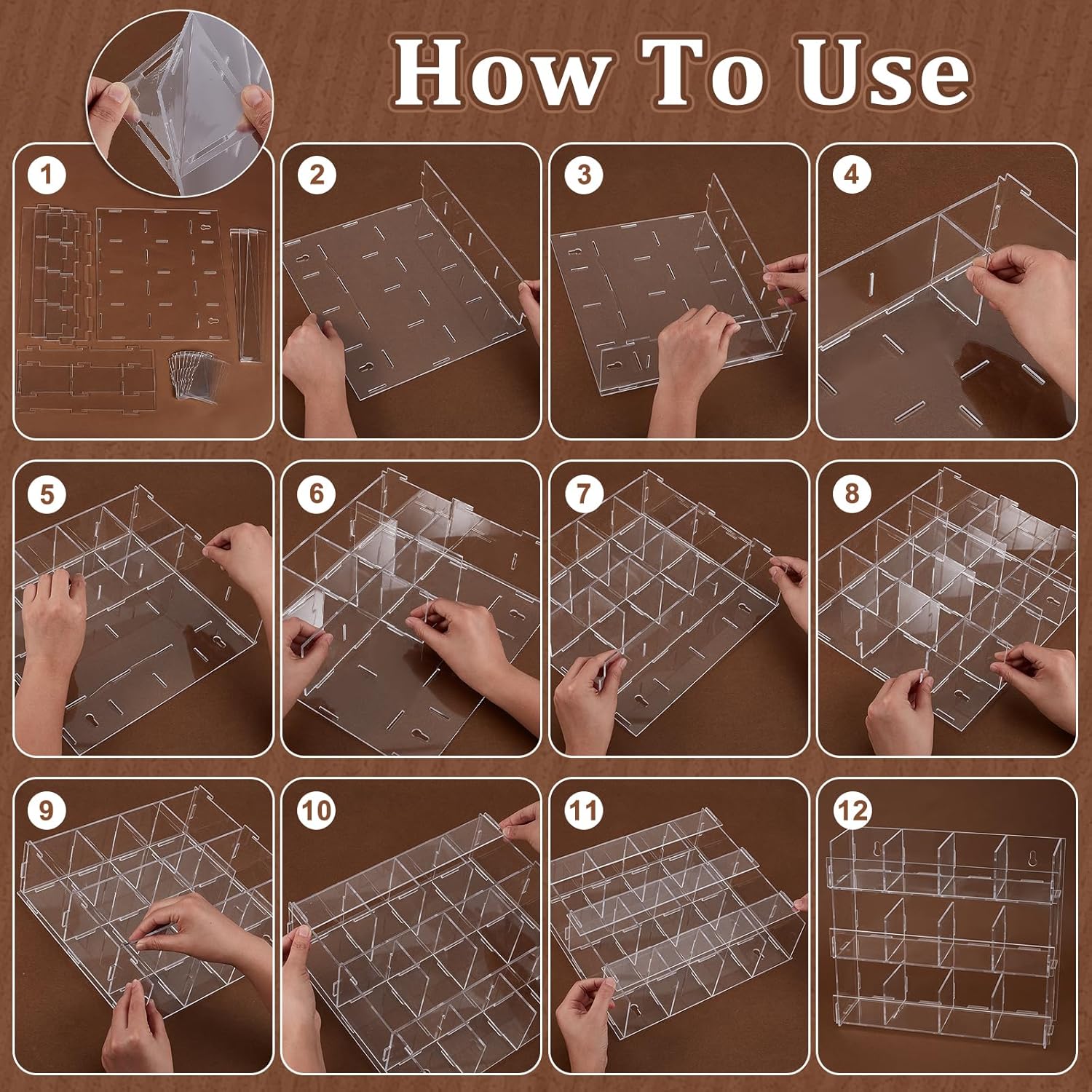 Acrylic Tea Bag Organizer 3 Tier Clear Tea Bag Holder & Storage Rack Display Stand Rack for Counter Cabinet Countertop Kitchen Office Holds 200+ Tea Packets