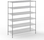 24" Deep x 60" Wide x 74" Height Wire Shelving Kit | 6-Tier | NSF Commercial Storage Rack Unit