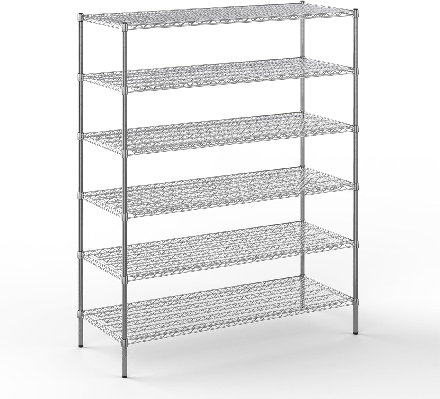 24" Deep x 60" Wide x 74" Height Wire Shelving Kit | 6-Tier | NSF Commercial Storage Rack Unit
