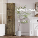 Retro Elegant Tall Bathroom Storage Cabinet, Narrow Storage Unit, Adjustable Shelves, for Entryway Kitchen,for Kitchen Home