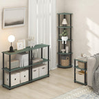 Furinno JUST Side Table, 3-Tier End Table, Open Shelves Night Stand, Bedside Table, Toolless Assembly, for Living Room, Bedroom, Bathroom, Sage Green