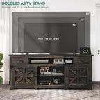 YITAHOME TV Stand for 75/80 Inch TV, Entertainment Center, TV Cabinet with Drawers and Power Outlet, Dark Rustic Oak TV Console for Living Room Furniture (70 Inch Lenght 30 Inch High)