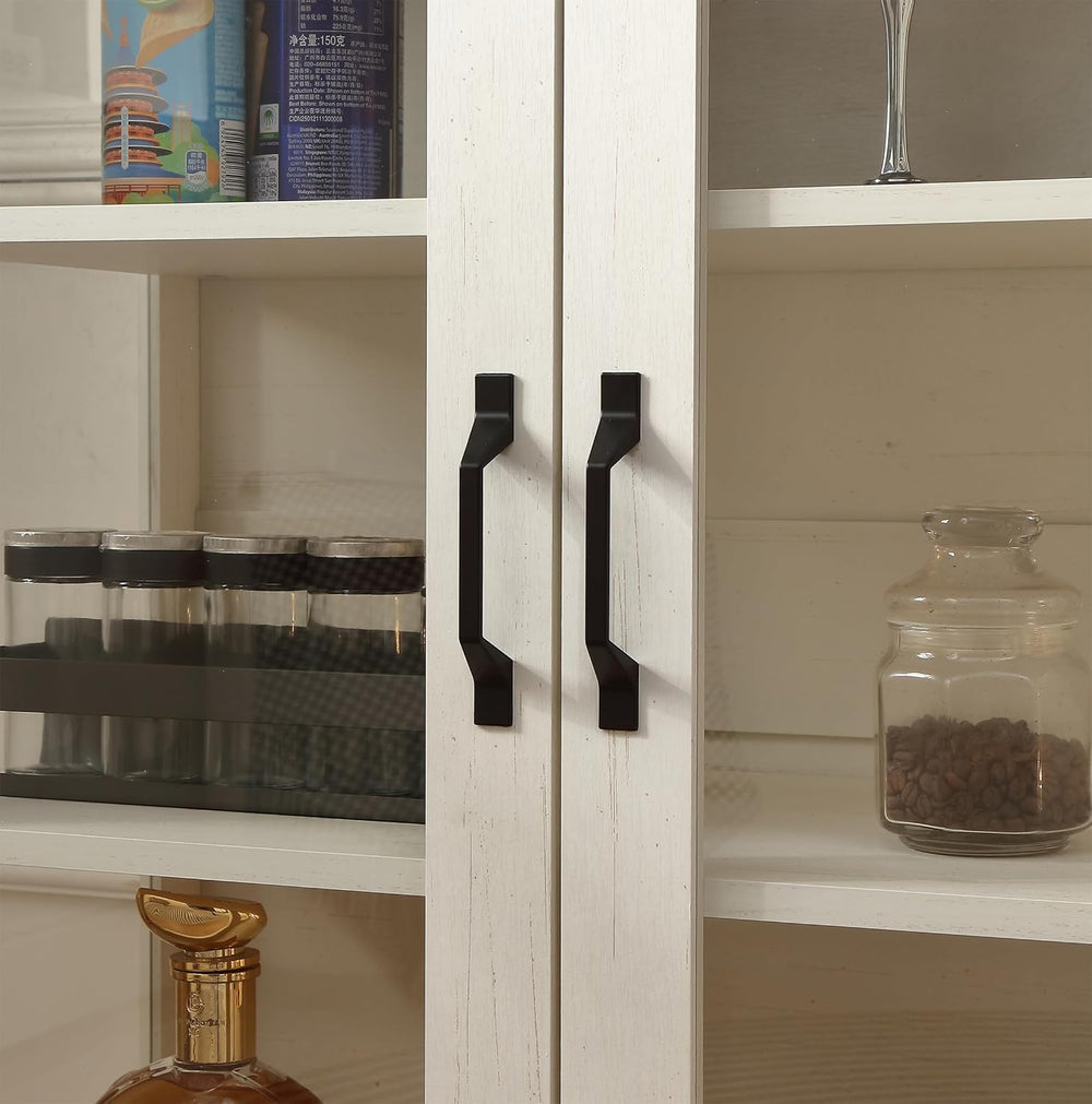 FOREST GRAVITY 31.5'' Small Display Buffet Cabinet with Glass Doors f...