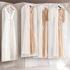 Simple Houseware 65-Inch Clear Garment Bags with Zipper for Gowns, 2 Pack | for Suits, Dresses, Costumes, Uniforms