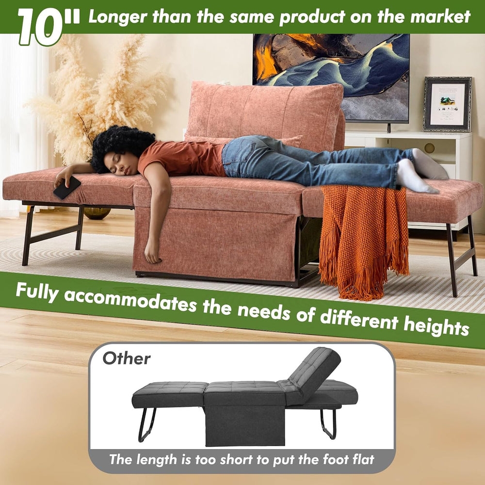 ZZW Sleeper Chair Bed Upgrade 4-in-1 to 5-in-1 Convertible Multi-fuction Sofa...