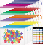 24pcs Mesh Zipper Pouch Bags, A5 9.4 x 6.9 Inches Reusable Zipper Bags Puzzle Storage Organizer 8 Colors Multipurpose for Travel Board Games Office Supplies and Home Organization