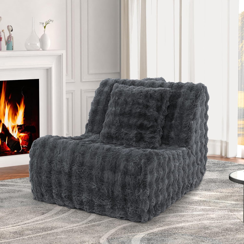 Bean Bag Chair for Adults, Giant Bean Bag Chair with Pillow, Oversized Chaise...