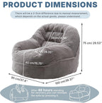 EBENCHICO Giant Bean Bag Chair for Adults and Teens, Corduroy Large Bean Bag Chairs with Armrests, Adult BeanBag Sofa Couch Chairs with Filler, Comfy Reading Chair Floor Sofa for Gaming, Napping