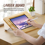 Wooden Tablet Drawing Stand - Adjustable 5 Angles for Laptop,Book Reading Stand, Compatible with 12.9/13inch iPad Pro with iPad Case Version(3rd - 7th Gen)