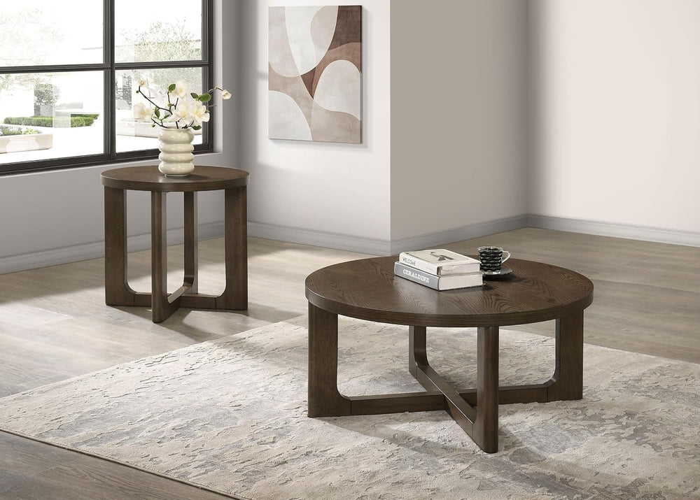 Coaster Home Furnishings - Kessler - Wood - 2-Piece Coffee Table Set with Cir...