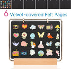 Pacmaxi Pin Display Organizers, Brooch Pin Holder, Enamel Pin Display Pages for Store 180+ Pins, Pin Collection Storage Calendar Wooden Stand with 6 Pages (Not Include Any Accessories) (Color)
