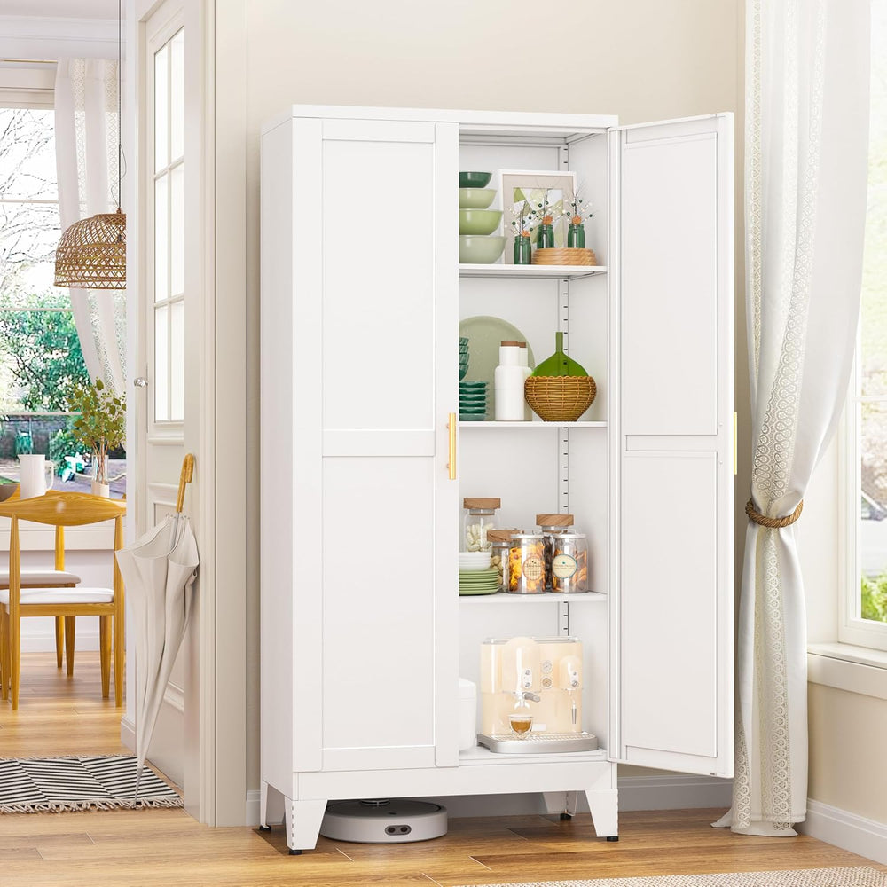 GAIOUS Metal Pantry Cabinet, Kitchen Pantry Storage Cabinets with 2 Door | an...