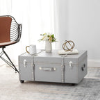 DormCo Texture Brand Trunk - Harbor Gray - Large