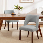 Dining Chair Set of 5,Modern Dining Room Chairs with Thick Cushions,Upholstered Linen Fabric Kitchen Chairs for Kitchen Dining Room LIGHTGREY