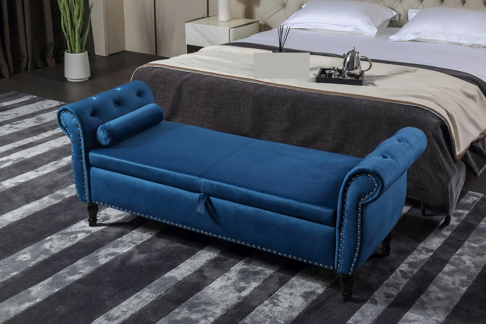 Multifunctional Storage Bench, Rectangular Sofa Stool, Shoe Bench for Entrywa...