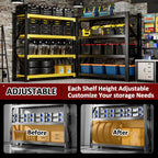 3000LBS Heavy-Duty Garage Shelving, 47" W Metal Shelves, 4-Tier Adjustable Garage Shelving Units, Storage Racks for Warehouse, Workshop