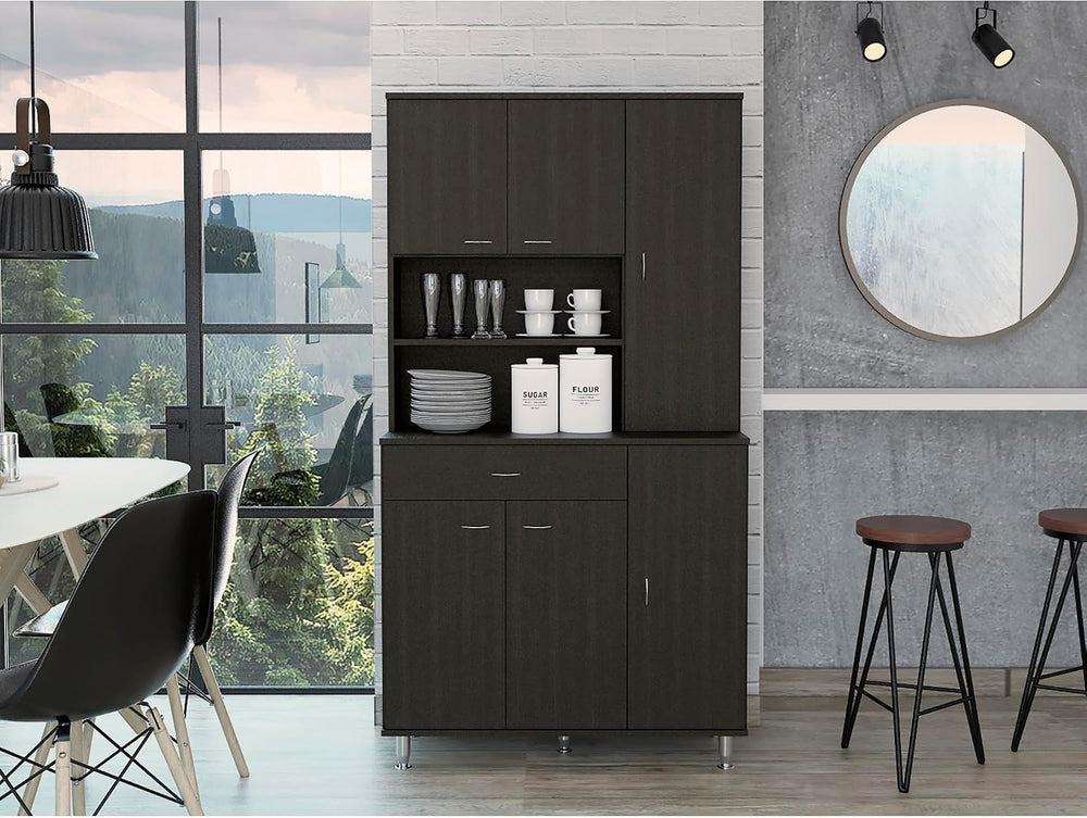 Kitchen Pantry Piacenza, Kitchen, Black
