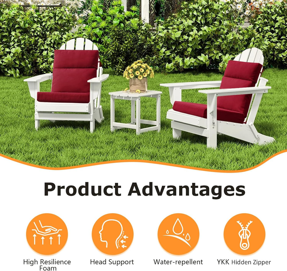 Unimatta Outdoor High Back Chair Cushion Seat Pads, 44 x 21 Inch Water-Repell...