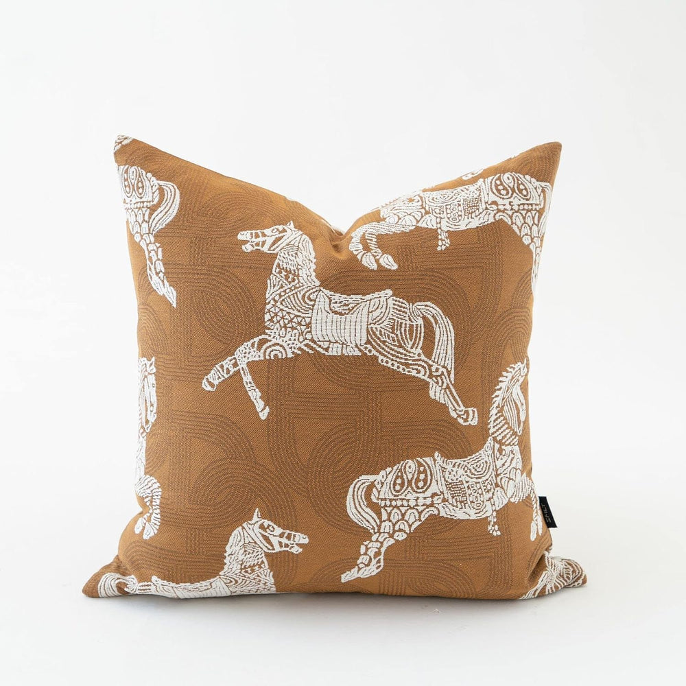 Croker Horse 20x20'' Inches Throw Pillow Cushion Cover - Luxury Palac...